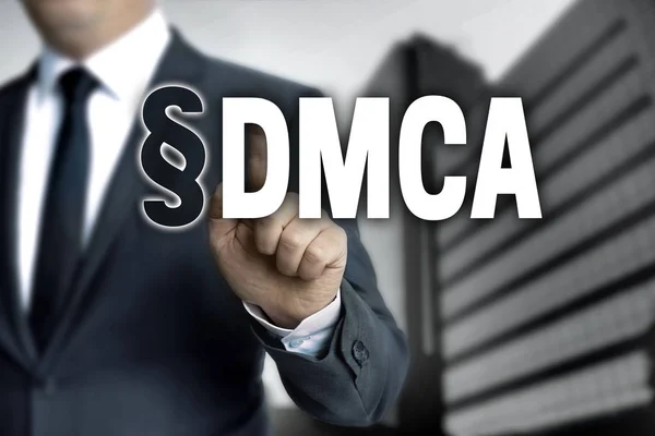 DMCA è mostrato da uomo d'affari — Foto Stock