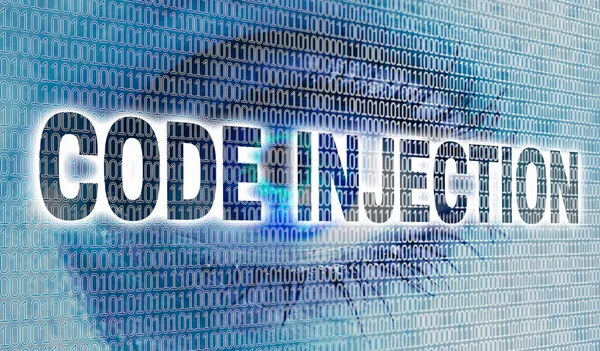 Code injection eye with matrix looks at viewer concept — Stock Photo, Image