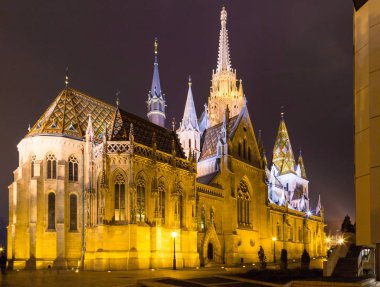 Fisherman's Bastion Macaristan Budapeşte geceleri