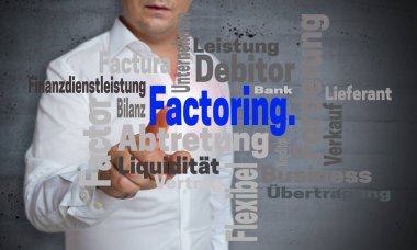 Wordcloud dokunmatik ekran Faktoring adam tarafından işletilmektedir