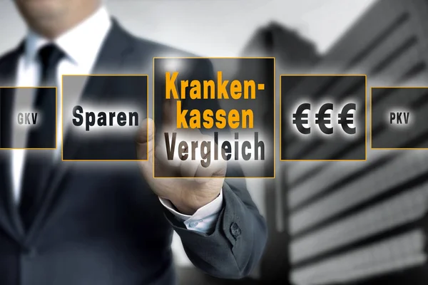 Krankenkassen Vergleich (in german Healthcare comparison, save) — Stock Fotó