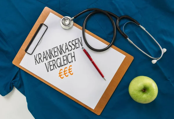 Krankenkassen Vergleich (in german Health insurance comparison) — Stock Photo, Image