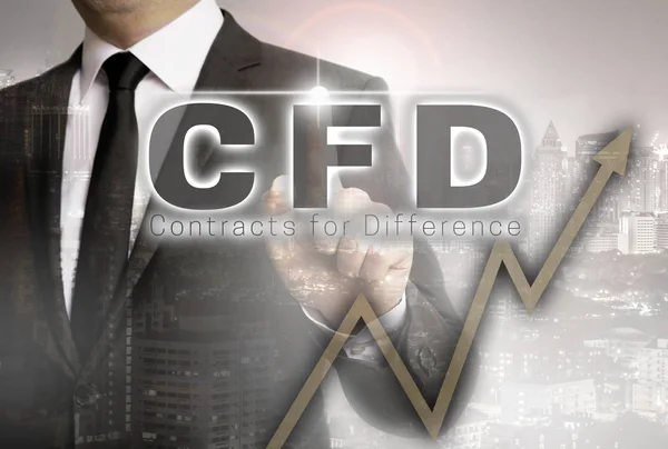 CFD is shown by businessman concept — Stock Photo, Image