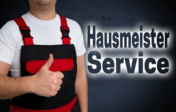 Hausmeister Service (in german Caretaker service) is shown by cr — Stock Photo, Image