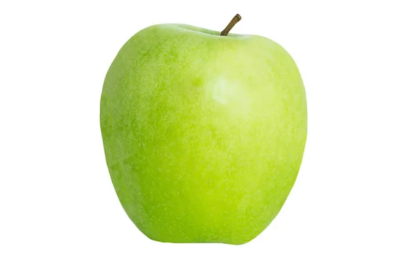 Grüner Apfel isoliert mit weißem Hintergrund — Stockfoto