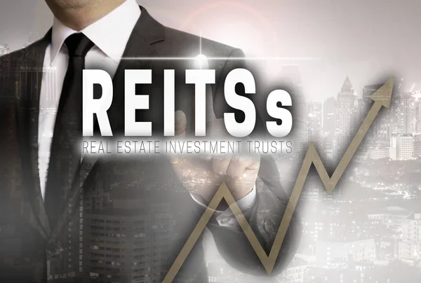 Reits è mostrato dal concetto di uomo d'affari — Foto Stock