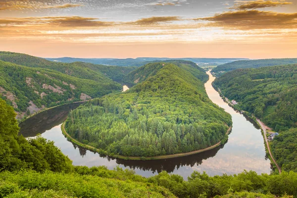 Saarschleife bei Mettlach im Saarland — Stockfoto