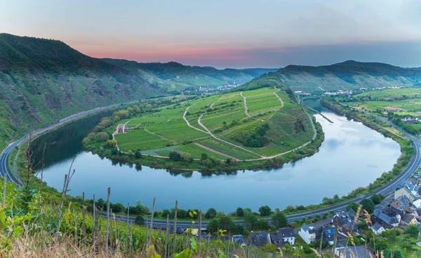 Moselschleife en Bremm al atardecer —  Fotos de Stock