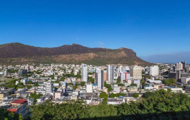 Güne göre Mauritius Port Louis manzarası başkenti