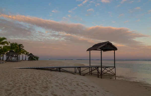 Mauritius Le Morne molo při západu slunce — Stock fotografie