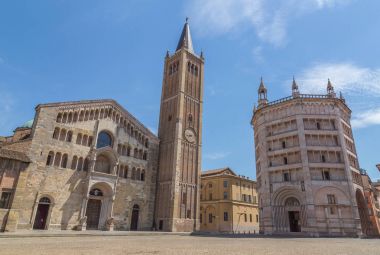 Piazza del Duomo Parma Emilia Romagna İtalya