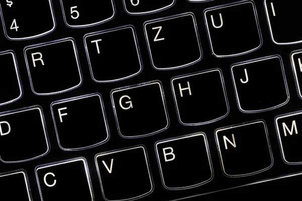 Lighted notebook keyboard macro concept — Stock Photo, Image