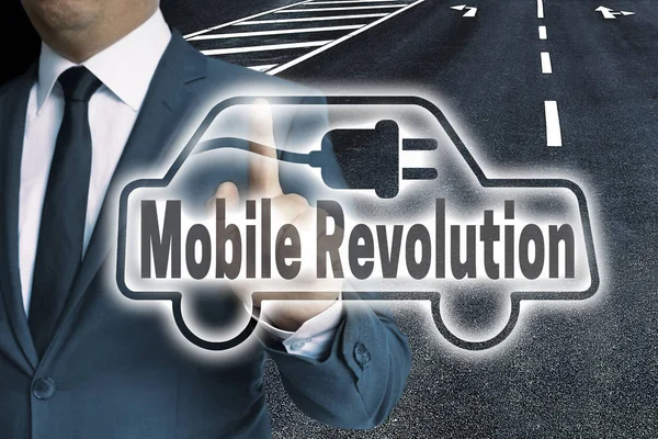 Mobil Revolution Auto touchscreen är man manövrerade koncept — Stockfoto