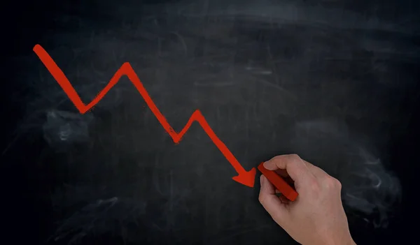 Grafik yazı tahtası üzerinde el ile yazılmış