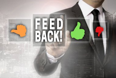 Geribildirim başparmak ile işadamı kavramı ile gösterilir