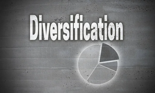 Diverzifikáció betonfal háttér — Stock Fotó