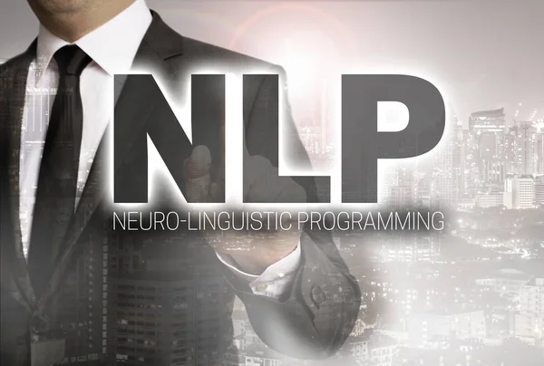 Nlp 是由商人概念所示 — 图库照片