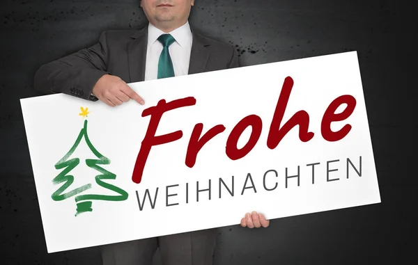 Poszter Frohe Weihnachten (a német boldog karácsonyt) birtokában van — Stock Fotó