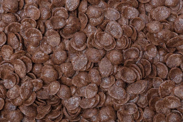 Chocolate chips flakes macro detail background — Stock Photo, Image