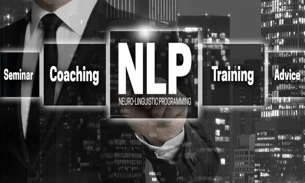 Nlp 概念由商人显示 — 图库照片