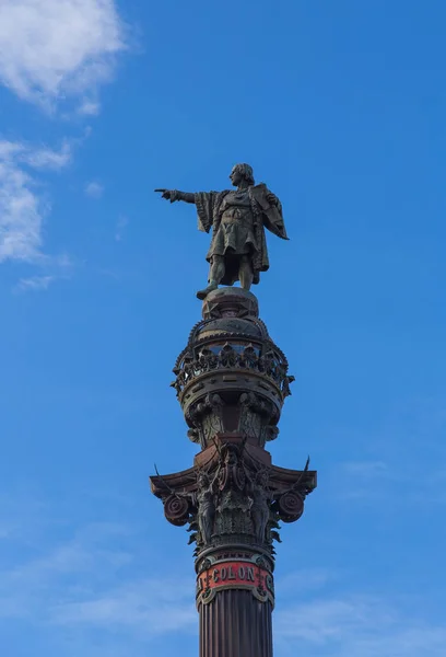 西班牙巴塞罗那的科隆纪念碑 — 图库照片