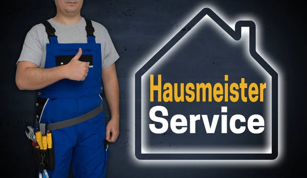 Koncept Hausmeister Service (v německé Janitor služby) a OS ČR — Stock fotografie