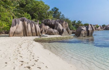 La Digue Seyşeller Üzerine Anse Bonnet Carre