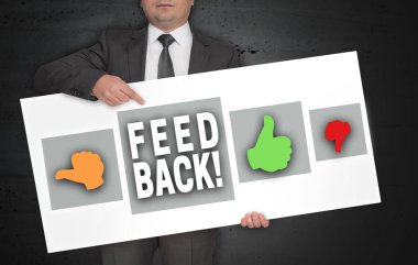 Geribildirim poster işadamı tarafından düzenlenmektedir