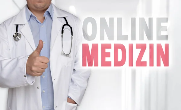 Online Medizin (in german online medicine) concept and doctor wi — Stock Photo, Image