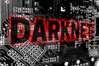 Darknet devre kartı kavramı arka plan ile