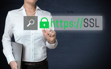 SSL tarayıcı dokunmatik ekran işkadını tarafından gösterilir
