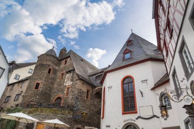 Beilstein Moselle üzerinde pazar meydanında