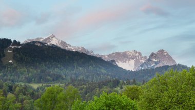 Garmisch-Partenkirchen Bavyera Almanya Alpleri Panoraması