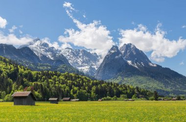 Alps panorama Garmisch-Partenkirchen Bavaria Germany clipart