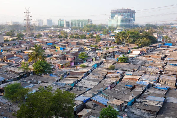 Slum Rooftops in Mumbai — Stock Photo, Image
