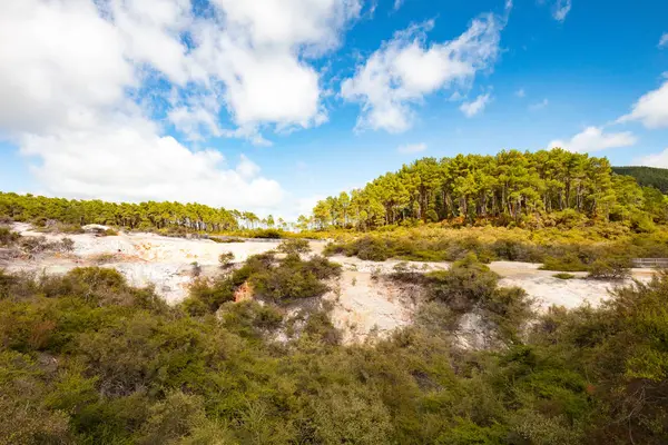 Χαρακτηριστικό γεωλογικό WAI-O-Tapu — Φωτογραφία Αρχείου