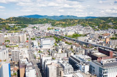 Kyoto Japonya'ya Havadan Bakış