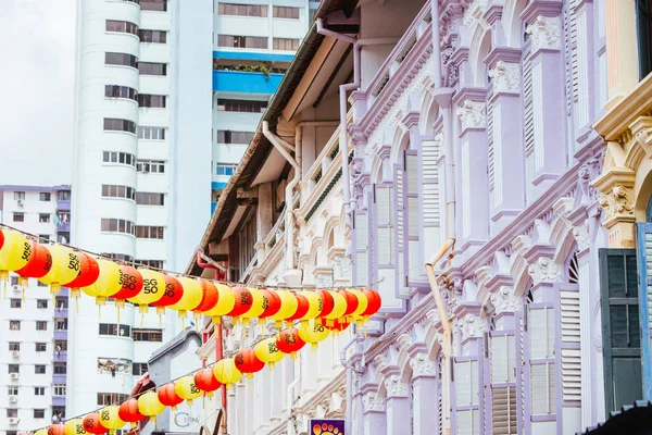 Arquitetura de edifícios em Chinatown Singapore — Fotografia de Stock