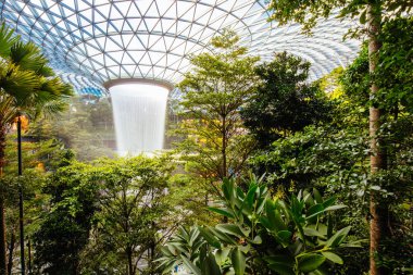 Singapur 'daki Changi Havaalanı' ndaki Iconic Jewel.