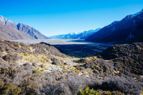 Ghiacciaio Tasman vicino al Monte Cook in Nuova Zelanda — Foto Stock