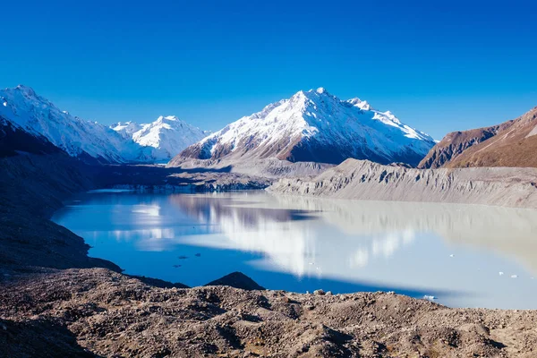 Льодовик Тасман поблизу гори Кук у Новій Зеландії. — стокове фото