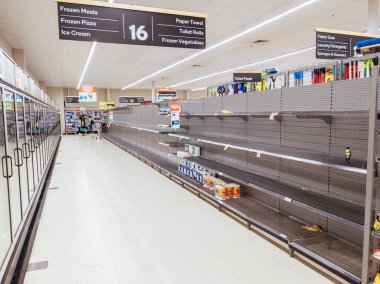 Corona Virüs Korkusu nedeniyle Avustralya süpermarketlerinden panik satın alma