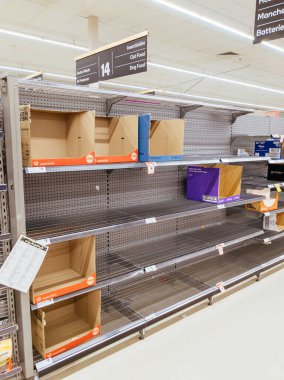 Corona Virüs Korkusu nedeniyle Avustralya süpermarketlerinden panik satın alma