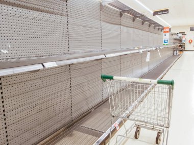 Corona Virüs Korkusu nedeniyle Avustralya süpermarketlerinden panik satın alma