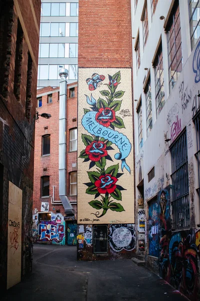 Melbourne Street Art Victoria Austrálie — Stock fotografie