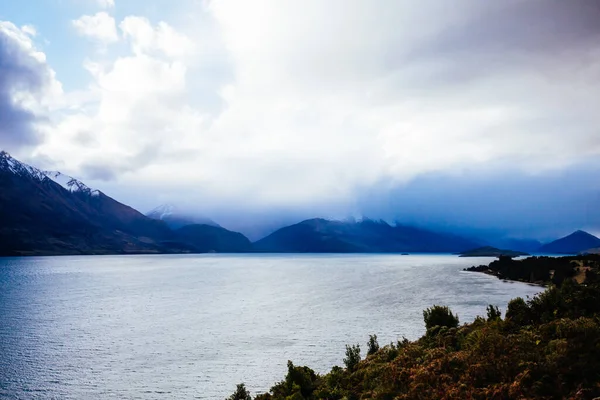 Wakatipu-tó Glenorchy közelében Új-Zélandon — Stock Fotó