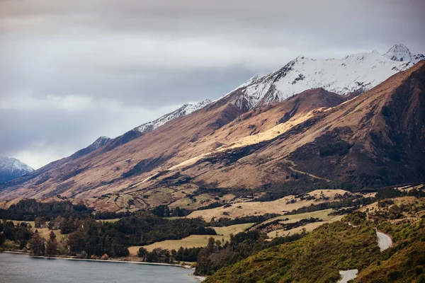 Λίμνη Wakatipu κοντά στο Glenorchy στη Νέα Ζηλανδία — Φωτογραφία Αρχείου