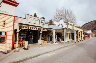 Arrowtown Yeni Zelanda 'da Bulutlu Bir Gün