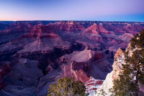 Grand Canyon in inverno al tramonto negli Stati Uniti — Foto Stock