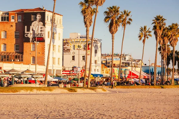 Santa Monica Plajı Gün batımında — Stok fotoğraf